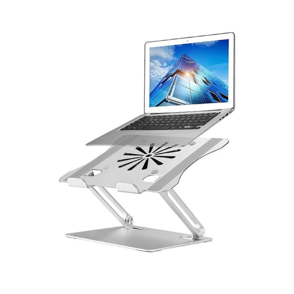 Nevenka Adjustable Laptop Stand with Cooling Fan Alloy Notebook Holder