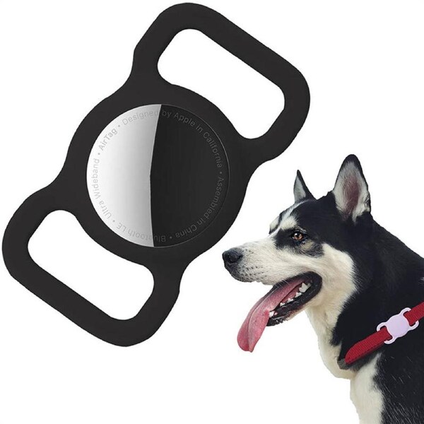 Nevenka Case for Airtag GPS Tracker for Dog Cat Collar Accessories-Black
