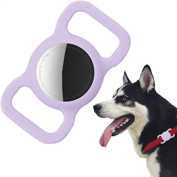 Nevenka Case for Airtag GPS Tracker for Dog Cat Collar Accessories-Purple