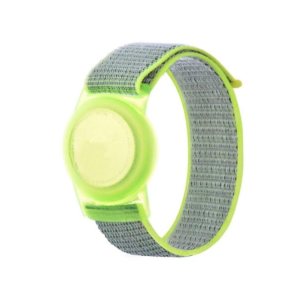 Nevenka Protective Case for Air Tag GPS Tracker Holder with Nylon Bracelet-Bright Yellow