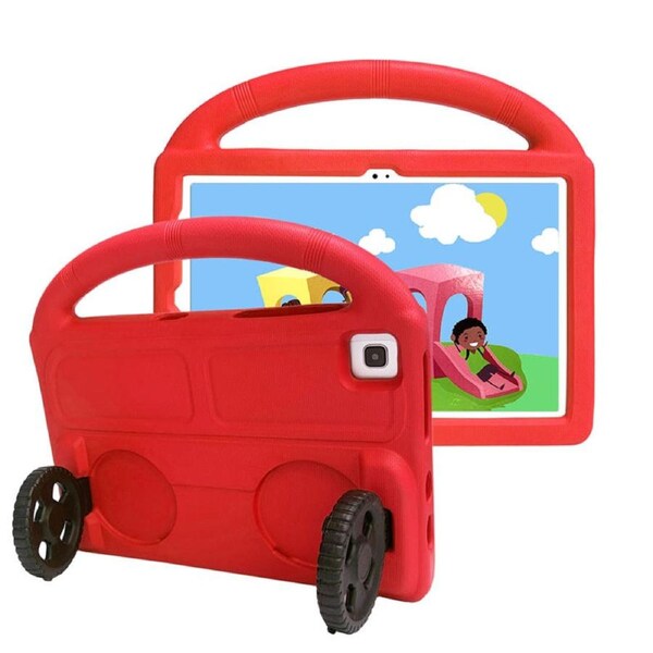 Nevenka Kids Tablet Protective Case With Handle Stand for Samsung Tab A8 X200/X205(2021)-Red