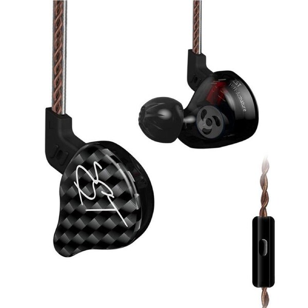 Nevenka Hybrid Banlance Armature with Dynamic in-Ear Earphone-Black