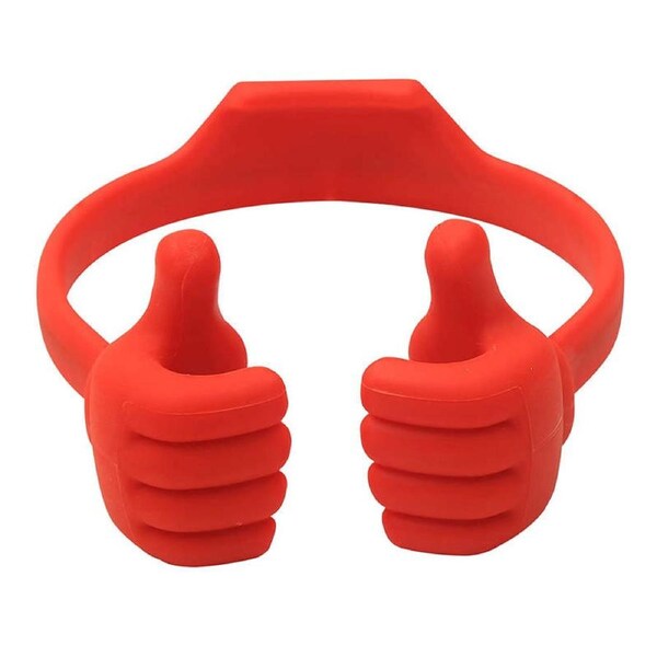 Nevenka Flexible Thumb Cell Phone Holder Tablet Holder for Desk-Red