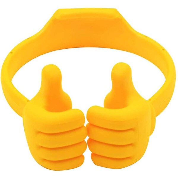 Nevenka Flexible Thumb Cell Phone Holder Tablet Holder for Desk-Orange