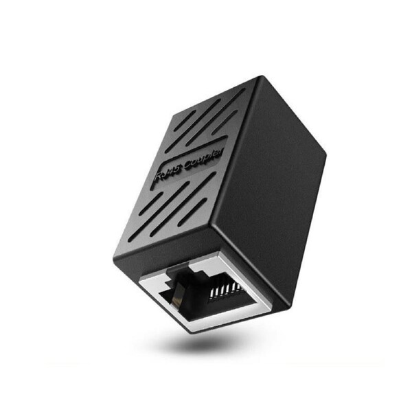Nevenka Coupler Cat7 Cat6 Cat5e Ethernet Cable Extender Adapter-Black
