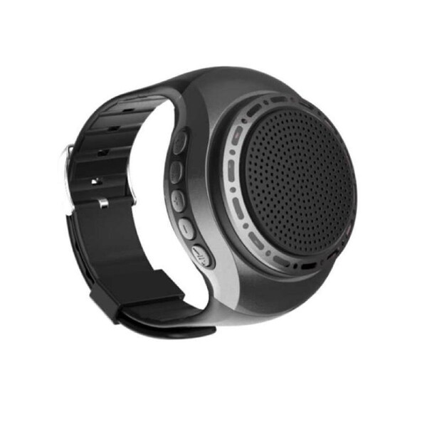 Nevenka Wearable Wireless Wrist Portable Bluetooth Speaker Watch with Multi Function-Black