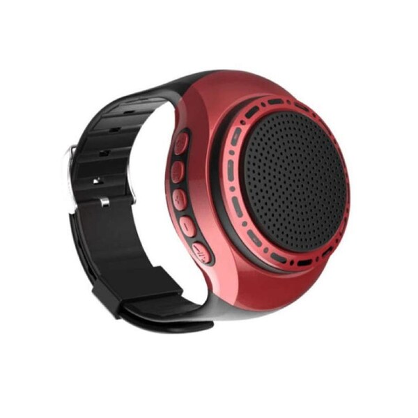 Nevenka Wearable Wireless Wrist Portable Bluetooth Speaker Watch with Multi Function-Red