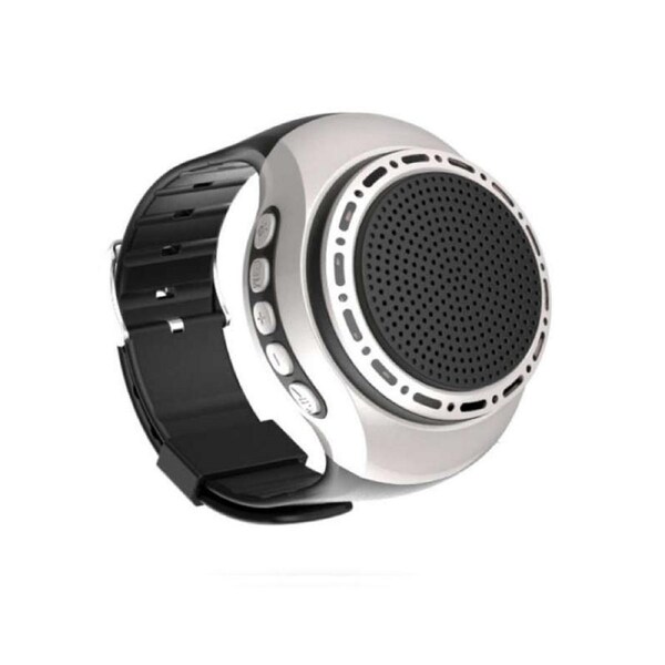 Nevenka Wearable Wireless Wrist Portable Bluetooth Speaker Watch with Multi Function-Silver