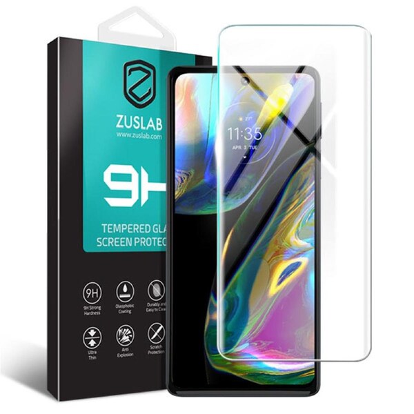 ZUSLAB Motorola G82 Tempered Glass Screen Protector Film 9H Hardness - Clear