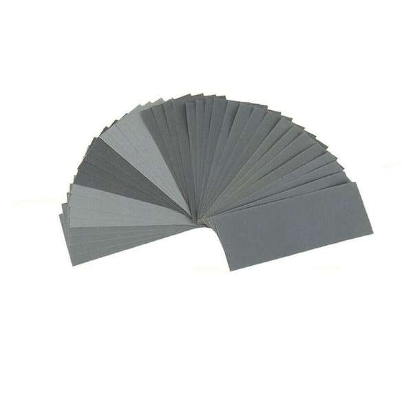 36PCS Sandpaper Mixed Wet And Dry Waterproof 400-3000 Grit Sheets Assorted Wood