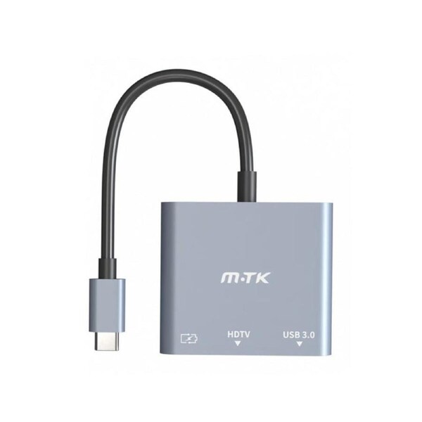 MOVETECK Type-C to HDTV + USB3.0 Adaptor 3 in 1 HDMI TV Laptop Keyboard Monitor OTG TR9172