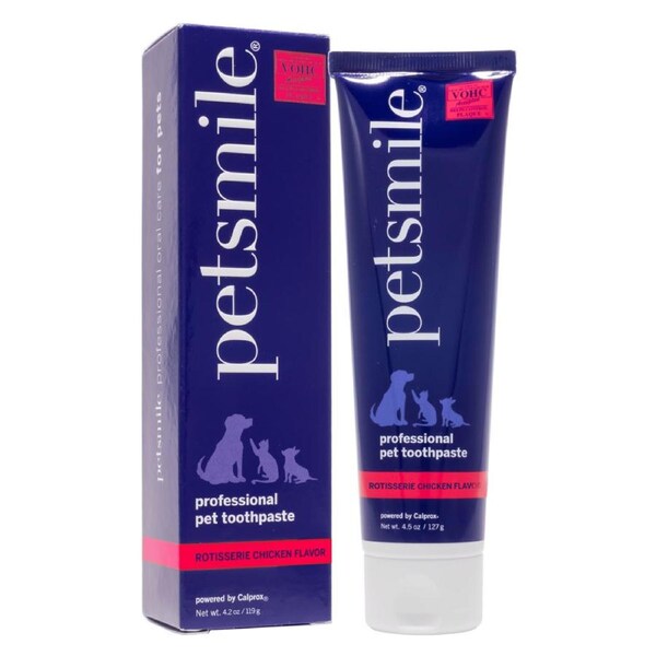 PETSMILE VOHC Approved Professional Pet Toothpaste - Rotisserie Chicken Flavor - Large 119G
