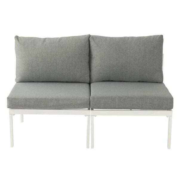 White Armless Outdoor Lounge Chair