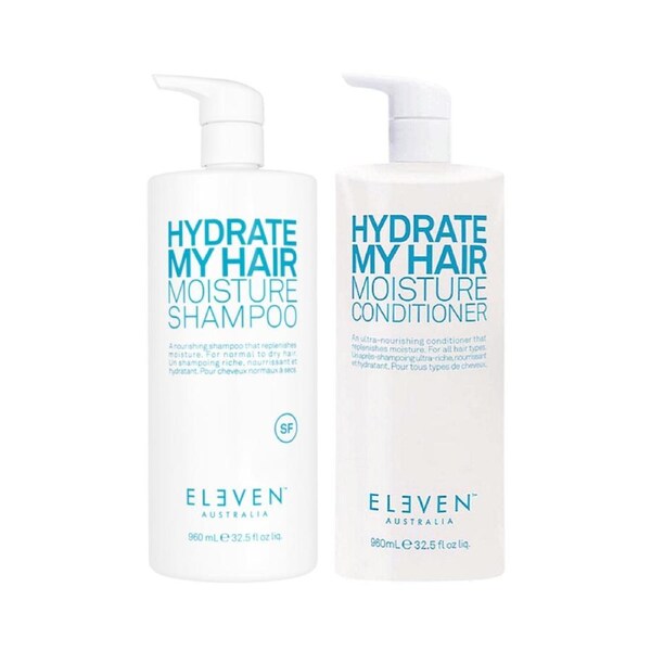 Eleven Australia Hydrate My Hair Moisture Shampoo & Conditioner 960mL Duo