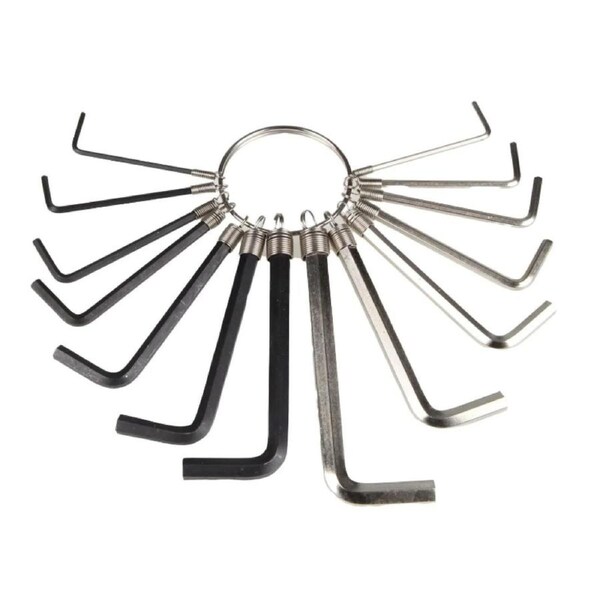 14Pcs Allen Key Set Hex Wrench Keys Metric & Imperial Combination With Case Tool