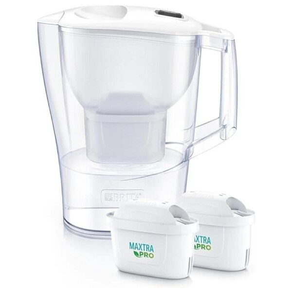 Brita Aluna XL Water Filter Jug 3.5L Pitcher + 2 Maxtra Plus Filter Cartridges
