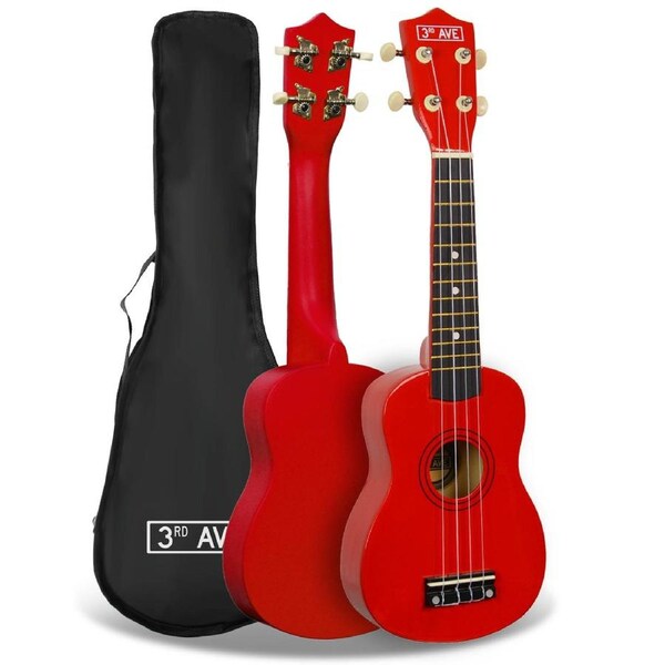 3rd Avenue Soprano Ukulele - Red