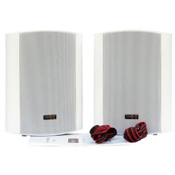 E-lektron EWL5P White 5" inch 250W Passive Bookshelf Speaker Pair Wall Bracket 2 Way Stereo DJ PA