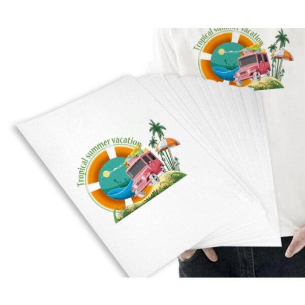 50 Sheets A4 Heat Sublimation Transfer Paper For Dark/Light Cotton T-shirt