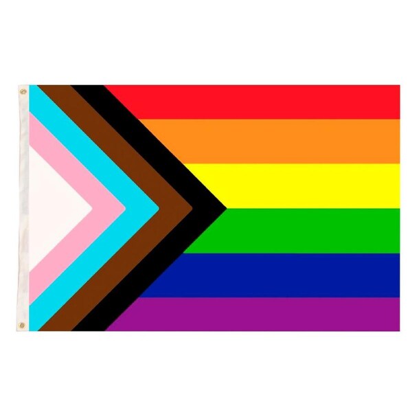 Deluxe Rainbow Progress Gay Pride Flag LGBTQ+ LGBTQIA Banner - 150x90cm
