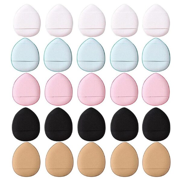 25 Pcs Finger Powder Puff Mini Makeup Sponge Puff for Foundation Concealer