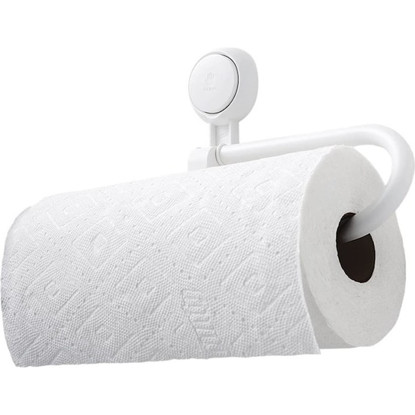 Wall Mount Towel Rack Suction Cup Paper Towel Holder for Kitchen Paper Roll