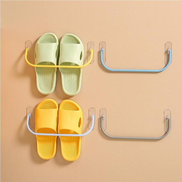 4 Pack Hanging Plastic Shoe Rack Wall Mount Shoes Organizer Shoe Holder