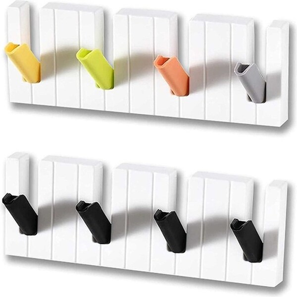 2Pcs Wall Mounted Kitchen Retractable Hooks Coat Rack Hanger Adhesive Hooks