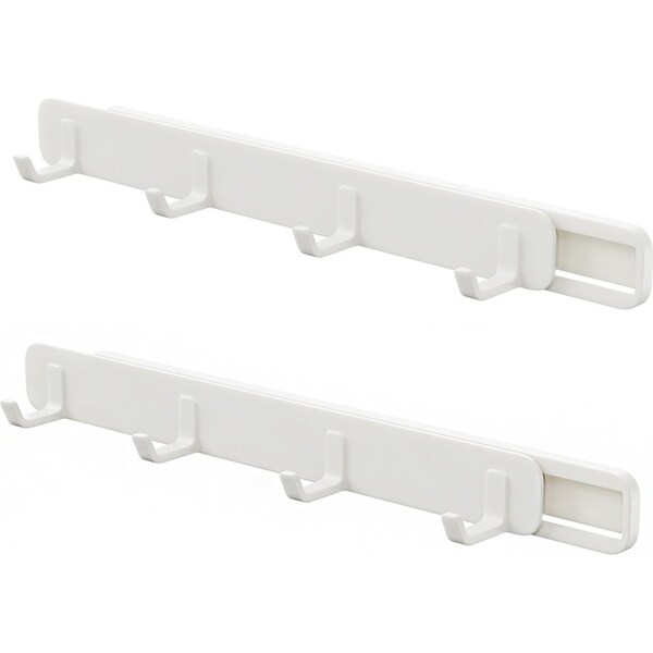 4Pcs Retractable Hook Self Adhesive Door Wall Hanging Rack Bathroom Hanger