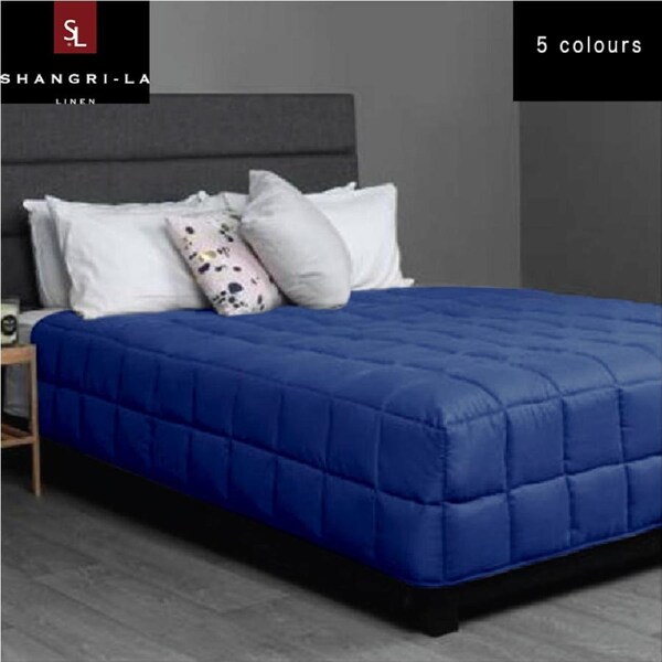 Shangri-La Linen Bamboo Blend Box End Quilt Single / White