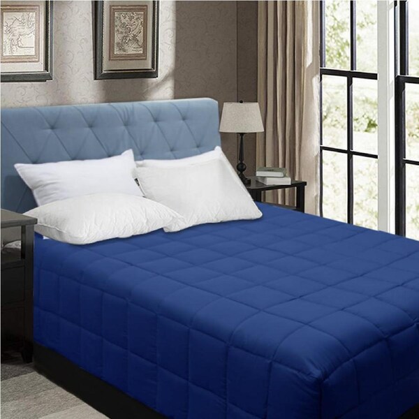 Shangri-La Linen Bamboo Blend Box End Quilt Double / Classic Blue