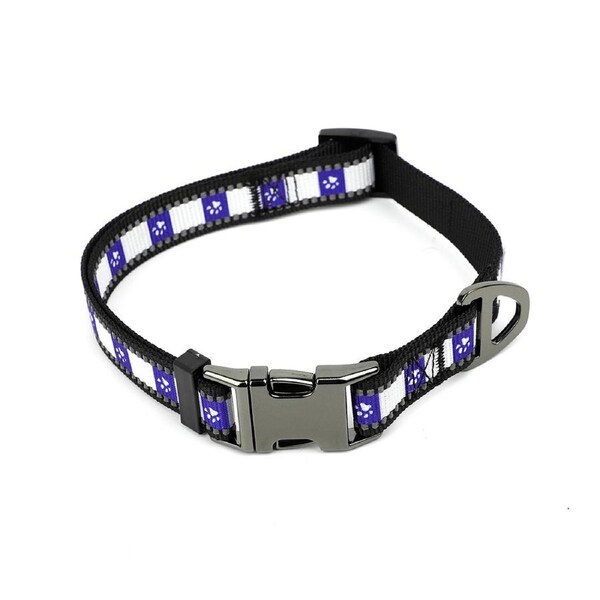 NRL Melbourne Storm Merch Pet/Dog Reflective Adjustable Collar Nylon 38cm-58cm