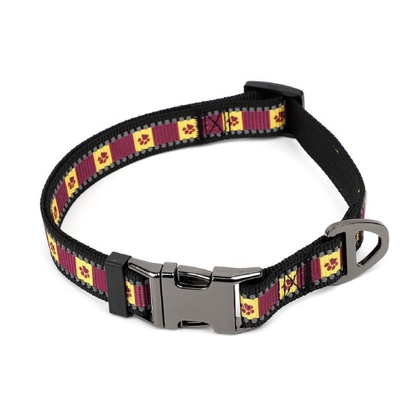 NRL Brisbane Broncos Merch Pet/Dog Reflective Adjustable Collar Nylon 38cm-58cm