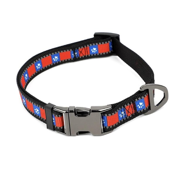 NRL Newcastle Knights Merch Pet/Dog Reflective Adjustable Collar Nylon 38cm-58cm