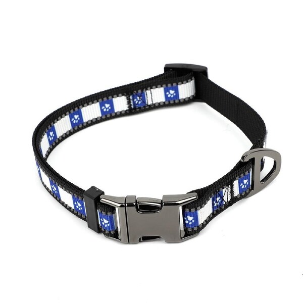 NRL Canterbury Bulldogs Pet/Dog Reflective Adjustable Collar Nylon 38cm-58cm