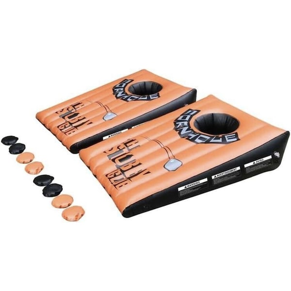 The Stubby Club Inflatable Cornhole Outdoor Pool Tossing Game 90x65x23cm 3y+