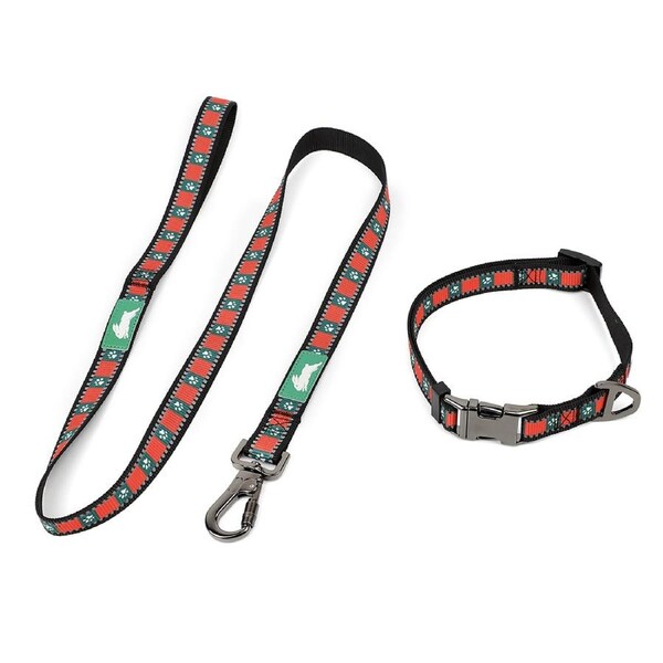 NRL South Sydney Rabbitohs Reflective Pet/Dog Collar Walking Lead Set