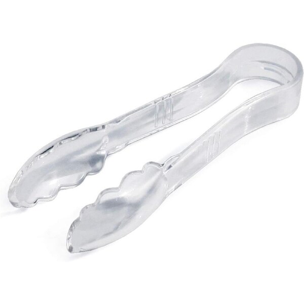 Plastic Serving Tongs 25cm Durable Heavy Duty Serving Utensils Clear Pack of 2
