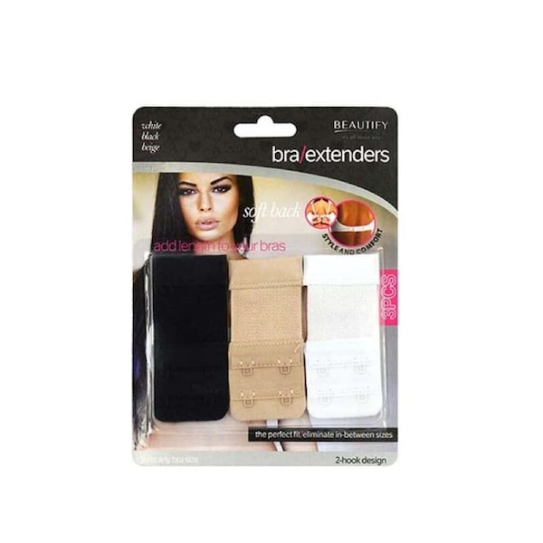 Clip On Bra Extender Extension 2 Hooks Ladies Plus Size Maternity Strap