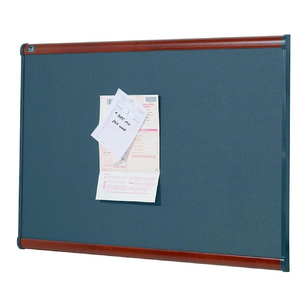 Quartet Prestige 90x120cm Fabric Diamond Mahogany Bulletin Board Stationery