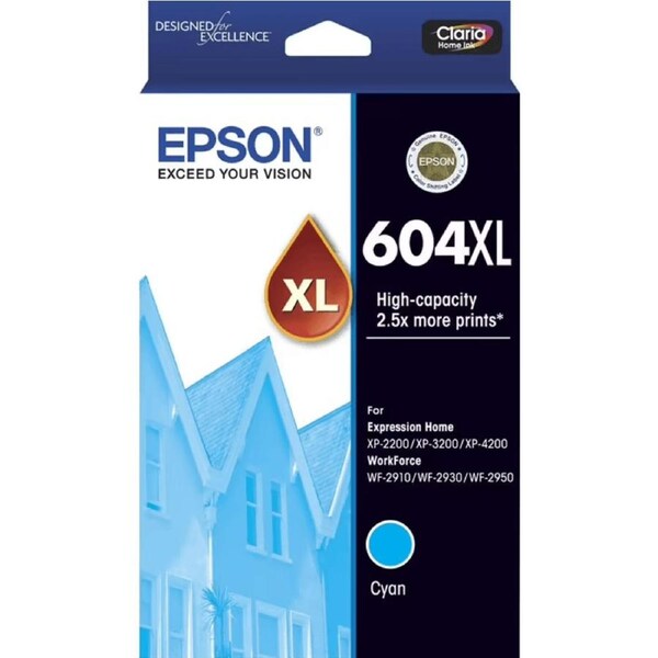 Epson 604XL Ink Cartridge Set Cyan High Yield C13T10H292