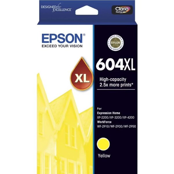 Epson 604XL Ink Cartridge Set Yellow High Yield C13T10H492