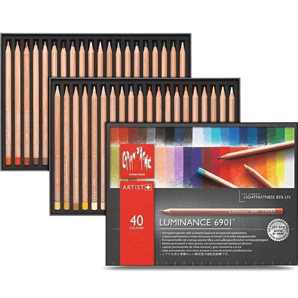 Caran d'Ache 40 Luminance 6901 Coloured Pencils Set Artists Professional
