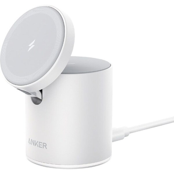 Anker MagGo Snap Charge Flip 623 Magnetic Wireless Phone Charging Stand White