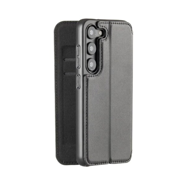 3sixT 6.1" Samsung Galaxy S23 2023 SlimFolio Slim Flip Wallet Phone Case Black