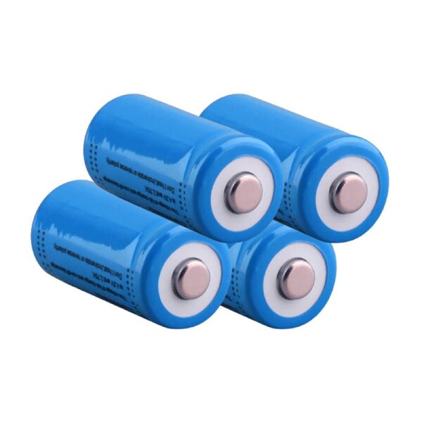 4 Batteriess CR123 CR123A battery rechargeable