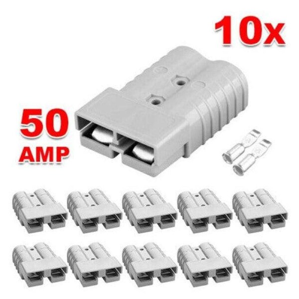 10 Anderson Plug Style 50AMP Power 12-24V Solar Caravan Mounting Connectors