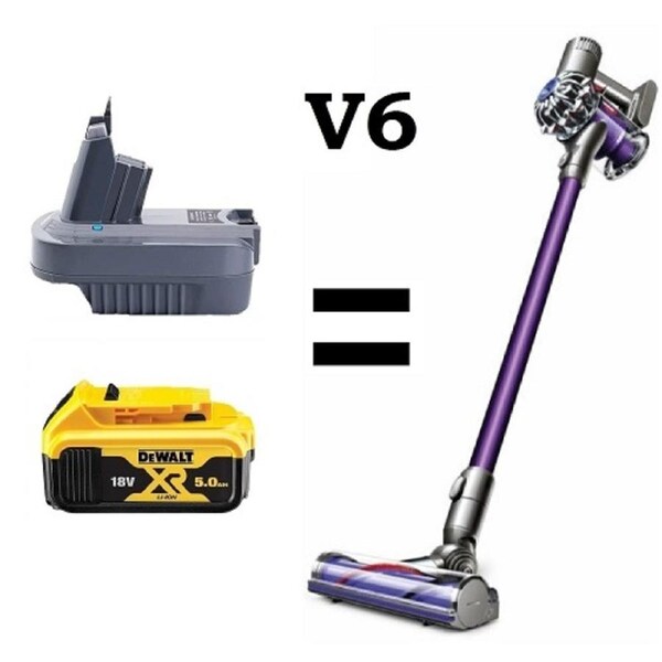 Dyson V6 Battery Adapter To Dewalt 18V Li-Ion Battery