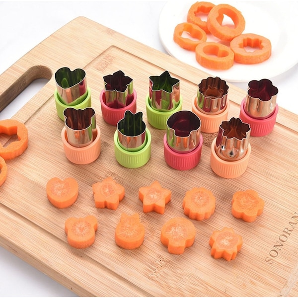 9Pcs Vegetable Cutter Sets Mini Fruit Cutters DIY Baking Mold For Biscuits