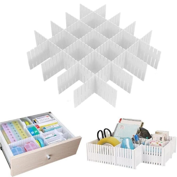 8pcs Adjustable Drawer Dividers DIY Storage Organizer Separator for Dresser